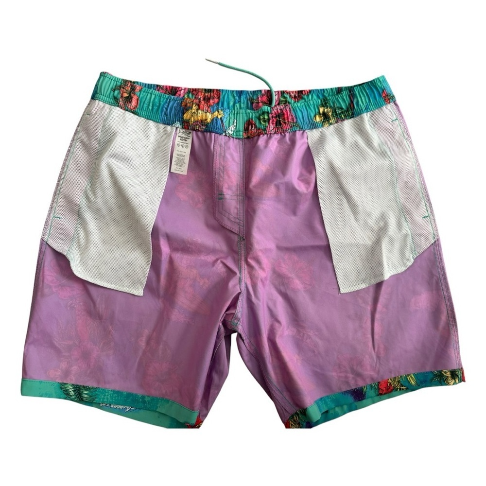 🌴 Psycho Tuna Tropical Swim Trunks – Men’s – Bright Surf Print 🌊 - Picture 3 of 6
